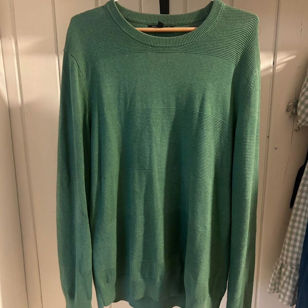 Preppy Banana Republic Cotton Men's Green Sweater